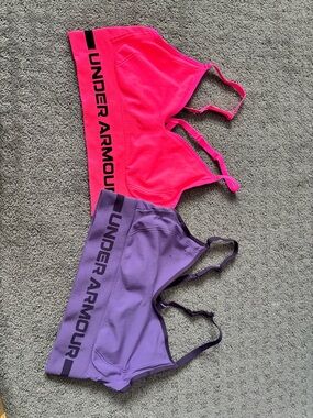 Under Armour Hot Pink and Lavender Sports Bra Pair